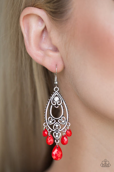 Paparazzi Accessories Fashion Flirt - Red Earrings 