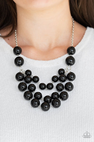 Paparazzi Accessories Miss Pop-YOU-larity - Black Necklace & Earrings 