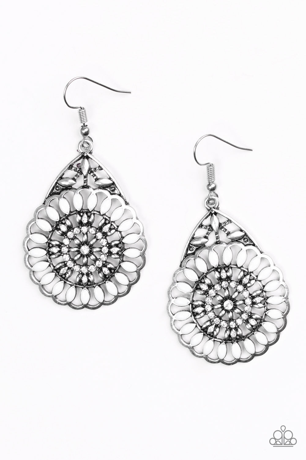 Paparazzi Accessories Perfectly Paradise - White Earrings 