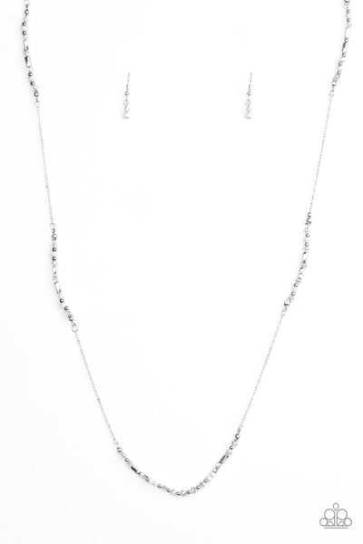 Paparazzi Accessories Mainstream Minimalist - White Necklace & Earrings 