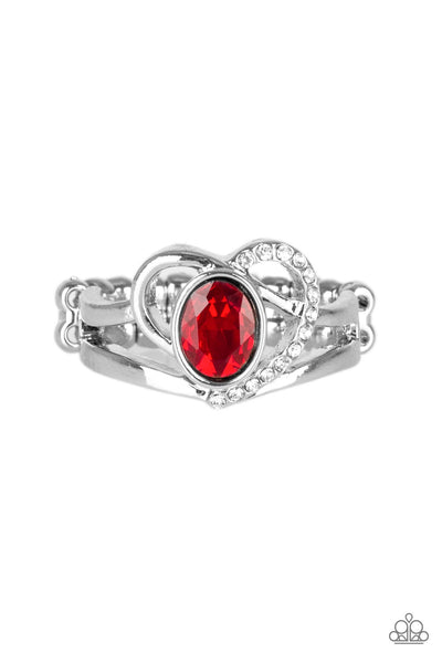 Paparazzi Accessories No HEART-Strings Attached - Red Ring