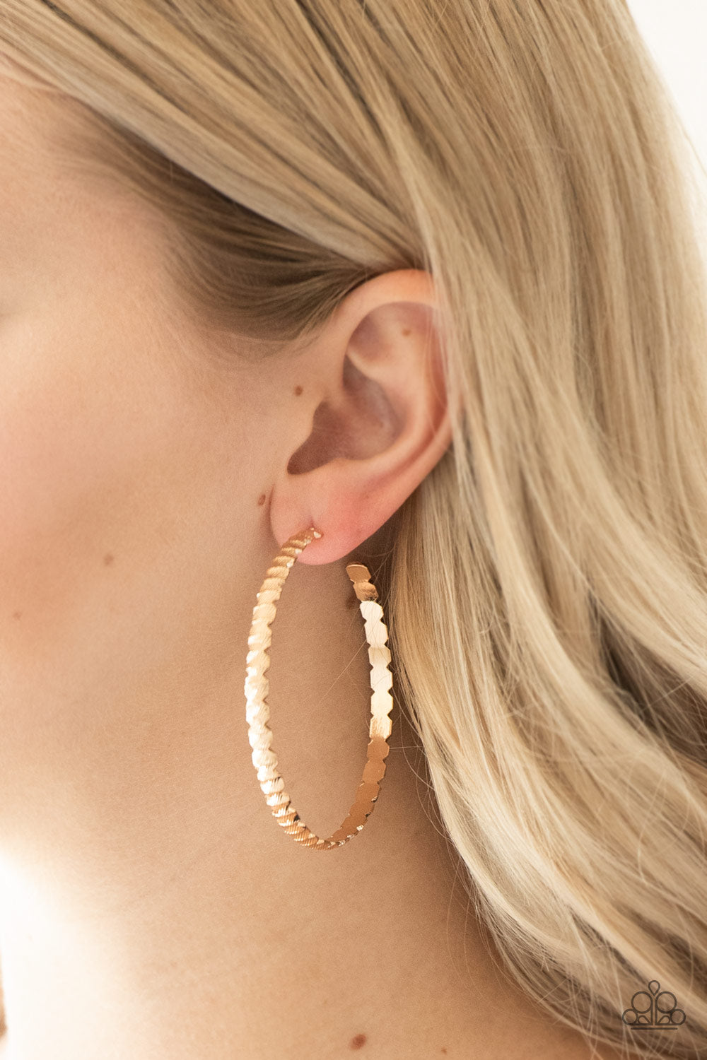 Paparazzi Accessories Totally Off The HOOP - Gold Earrings 