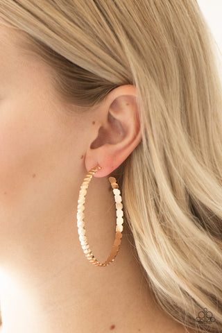 Paparazzi Accessories Totally Off The HOOP - Gold Earrings 