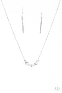 Paparazzi Accessories Loaded Dice - White Necklace & Earrings 