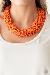 Paparazzi Accessories The Show Must CONGO On! - Orange Necklace & Earrings 