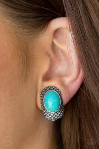 Paparazzi Accessories Bedrock Bombshell - Blue Earrings 