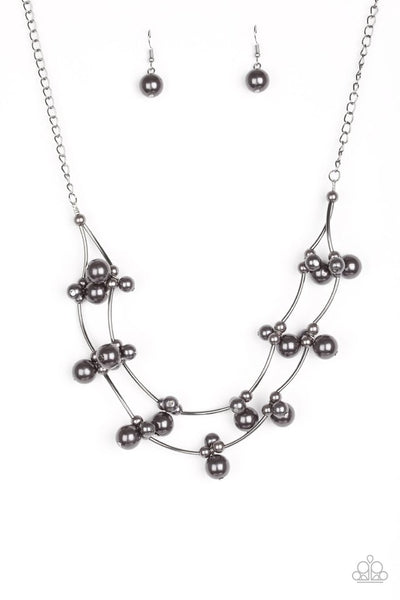 Paparazzi Accessories Wedding BELLES - Black Necklace & Earrings 