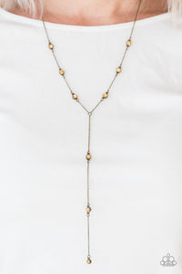 Paparazzi Accessories STARLIGHT The Way - Brass Necklace & Earrings 