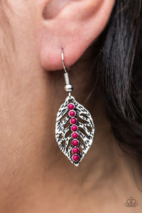 Paparazzi Accessories Doesnt Fall Far From The Tree - Pink Earrings 