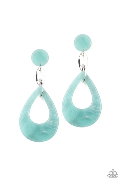 Paparazzi Accessories Beach Oasis - Blue Earrings 