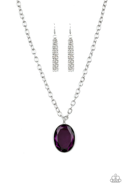 Paparazzi Accessories Light as Heir Purple Necklace & Earrings 