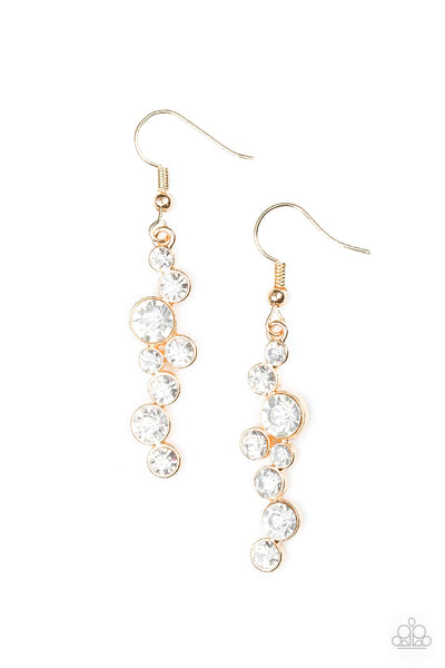 Paparazzi Accessories Milky Way Magnificence - Gold Earrings 