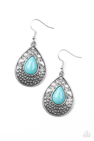 Paparazzi Accessories Tucson Tunes - Blue Earrings 