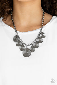 Paparazzi Accessories Texture Storm - Black Necklace & Earrings 