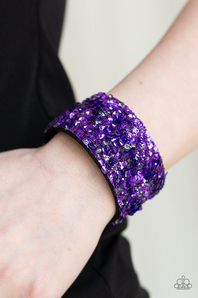 Paparazzi Accessories Starry Sequins - Purple Bracelet 