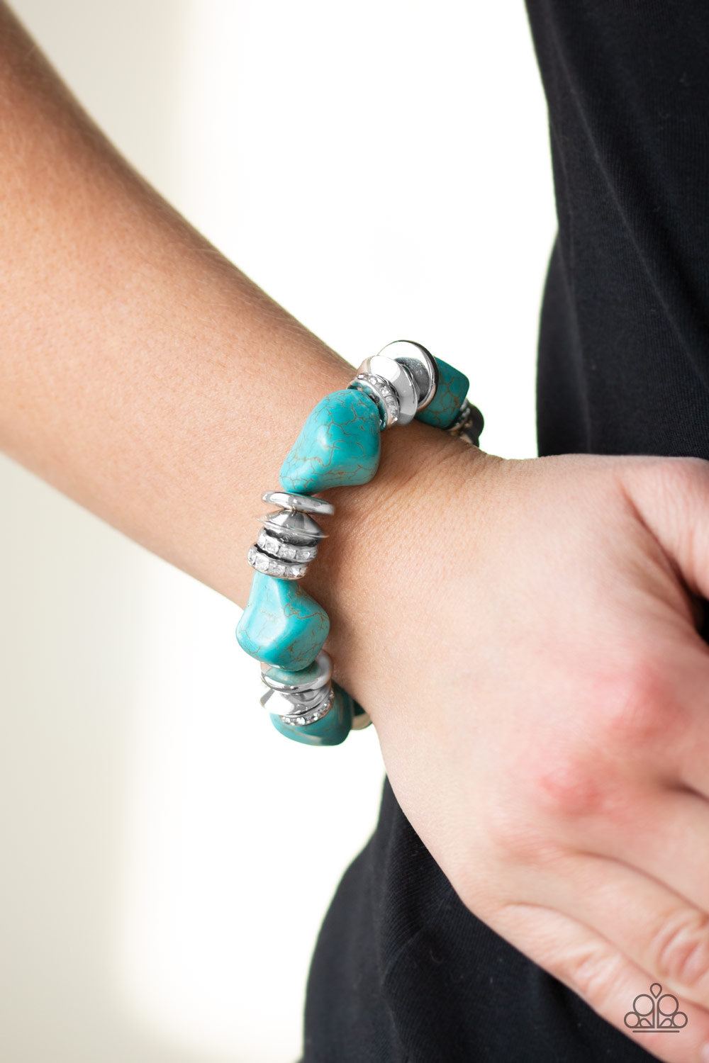 Paparazzi Accessories Stone Age Stunner - Blue Bracelet 