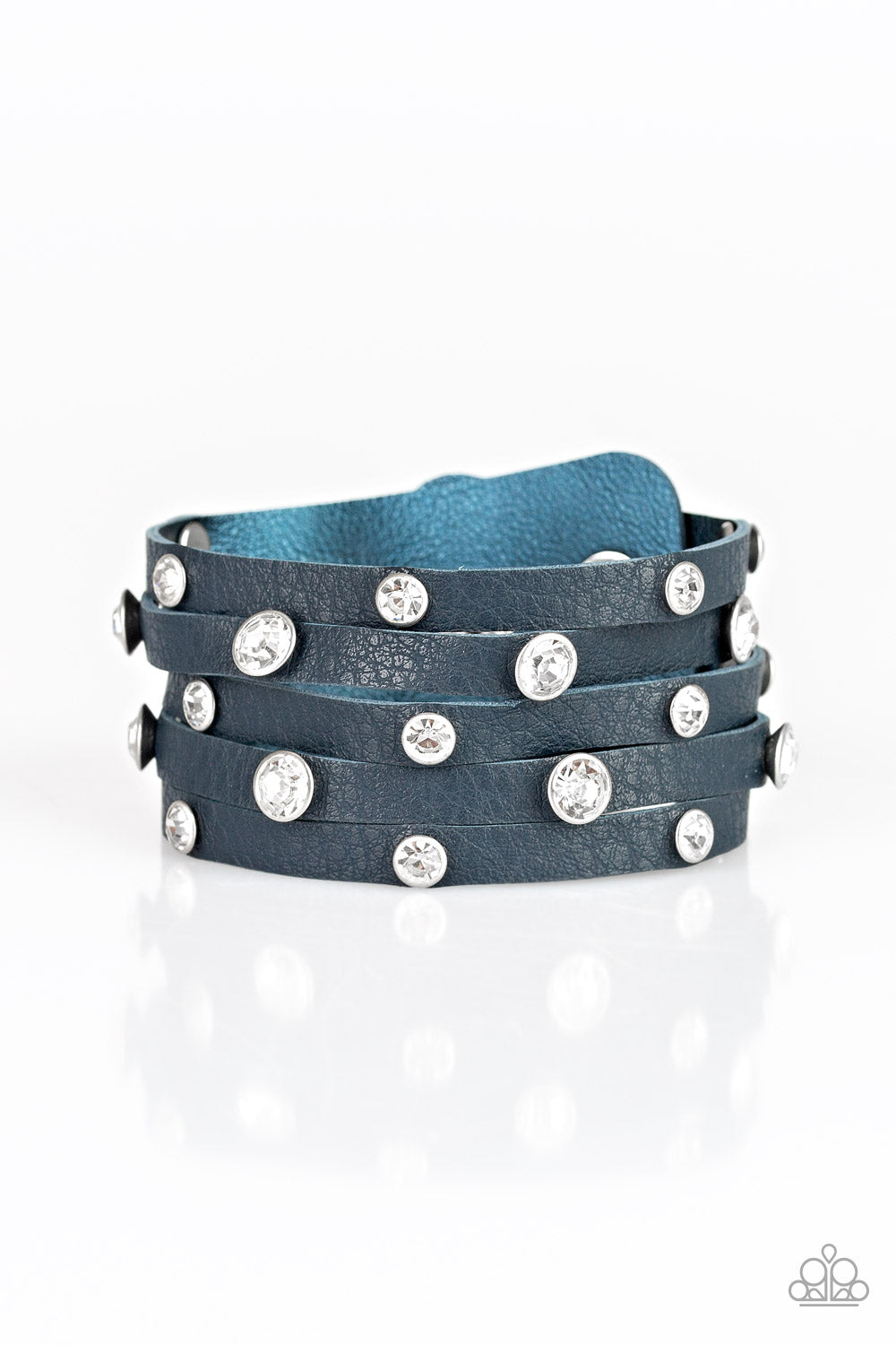 Paparazzi Accessories Rhinestone Reputation - Blue Bracelet 