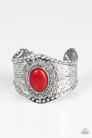 Paparazzi Accessories Mojave Majesty - Red Bracelet 