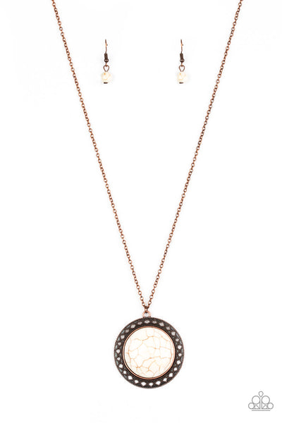 Paparazzi Accessories Run Out Of RODEO - Copper Necklace & Earrings 