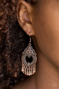 Paparazzi Accessories New Delhi Native - Copper Earrings 