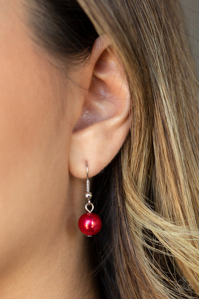 Paparazzi Accessories New York City Chic - Red Necklace & Earrings 