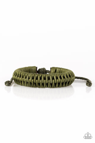 Paparazzi Accessories All Out War - Green Bracelet