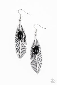 Paparazzi Accessories Quill Thrill - Black Earrings