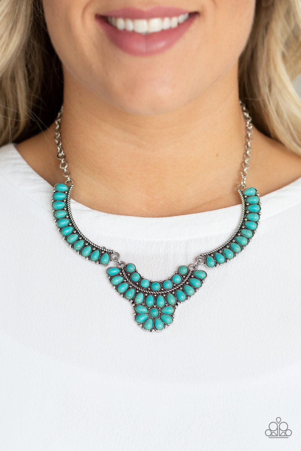 Paparazzi Accessories Omega Oasis - Blue Necklace & Earrings 