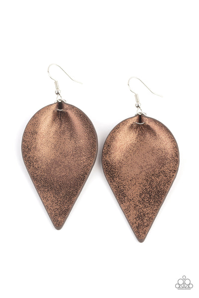 Paparazzi Accessories Enchanted Shimmer - Brown Earrings 