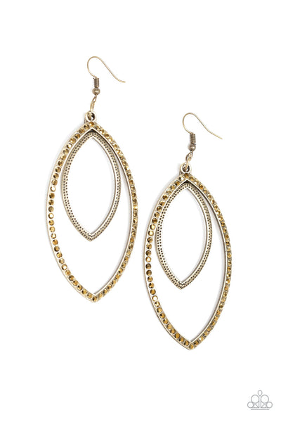 Paparazzi Accessories High Maintenance - Brass Earrings 