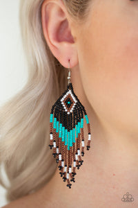 Paparazzi Accessories Wind Blown Wanderer - Blue Earrings 