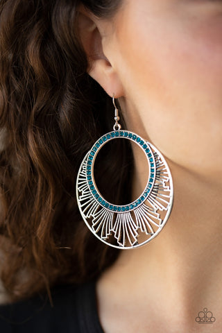 Paparazzi Accessories Mod Mood - Blue Earrings 