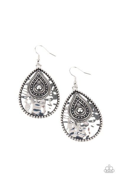 Paparazzi Accessories Rural Muse - Silver Earrings 