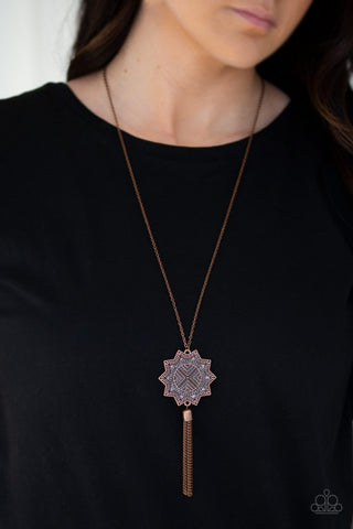 Paparazzi Accessories From Sunup to Sundown - Copper Necklace & Earrings 