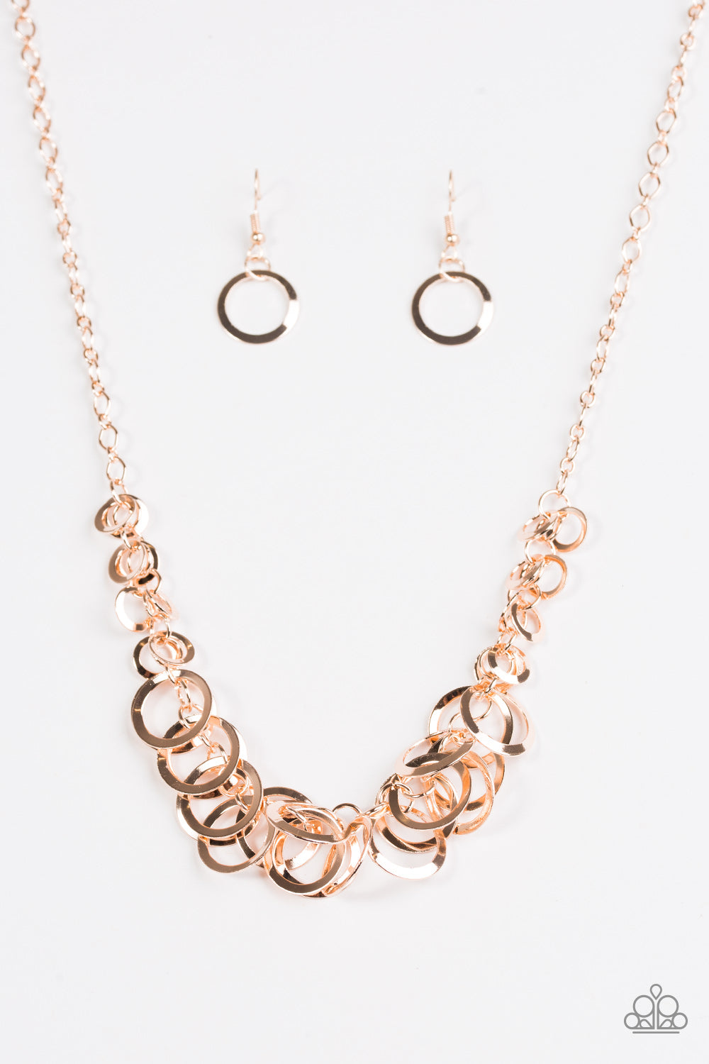 Paparazzi Accessories Royal Circus - Rose Gold  Necklace & Earrings 