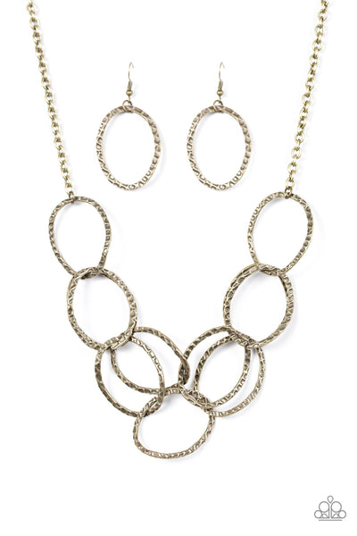 Paparazzi Accessories Circus Royale - Brass Necklace & Earrings 