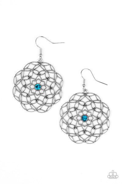 Paparazzi Accessories Botanical Bash - Blue Earrings 