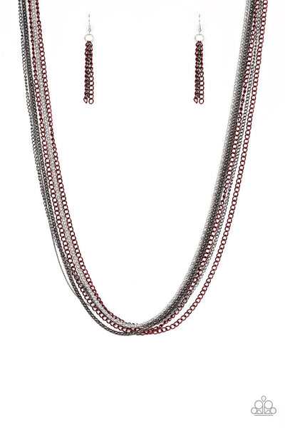 Paparazzi Necklace Colorful Calamity - Red