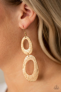 Paparazzi Accessories Ive SHEEN It All - Gold Earrings 