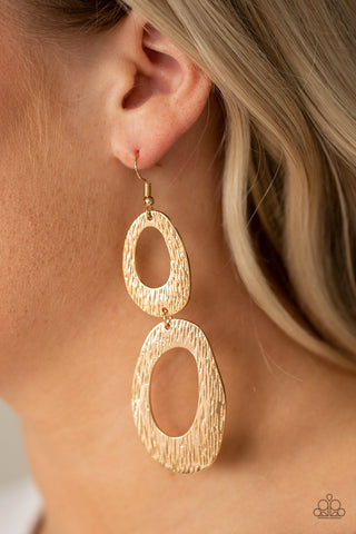 Paparazzi Accessories Ive SHEEN It All - Gold Earrings 