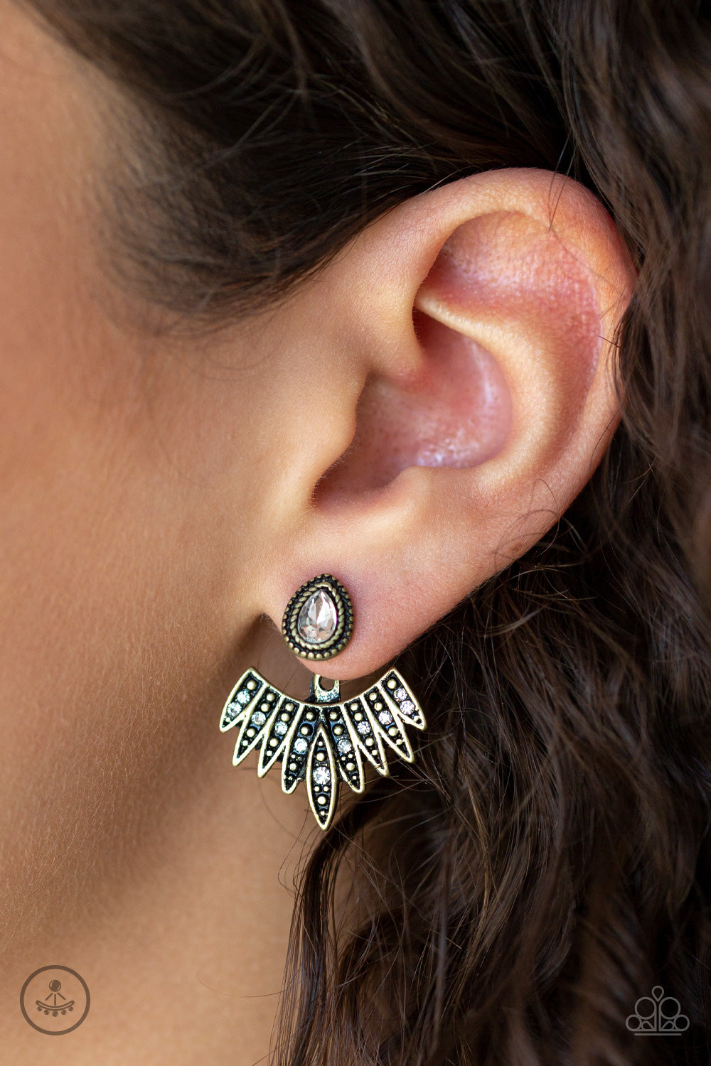 Paparazzi Accessories Wing Fling - Brass Earrings 