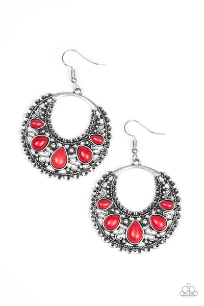 Paparazzi Accessories Desert Springs - Red Earrings 