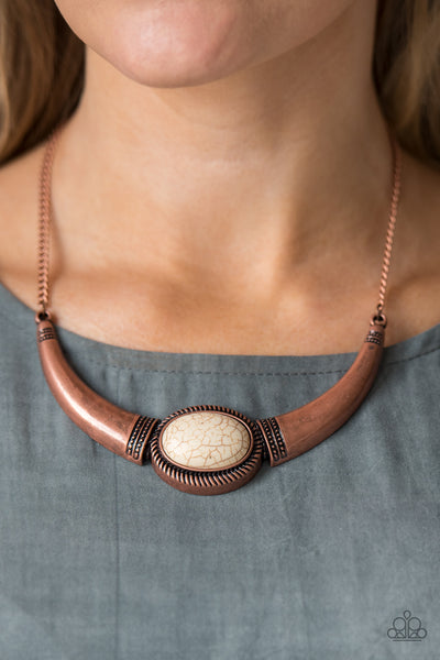 Paparazzi Accessories Cause A STEER - Copper Necklace & Earrings 