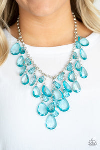 Paparazzi Accessories - Irresistible Iridescence - Blue Necklace & Earrings 