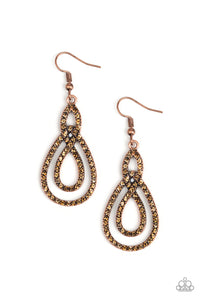 Paparazzi Accessories Sassy Sophistication - Copper Earrings 