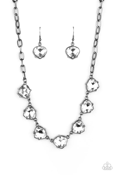 Paparazzi Accessories Star Quality Sparkle - Black Necklace & Earrings 