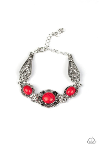 Paparazzi Accessories Serenely Southern Red Bracelet 