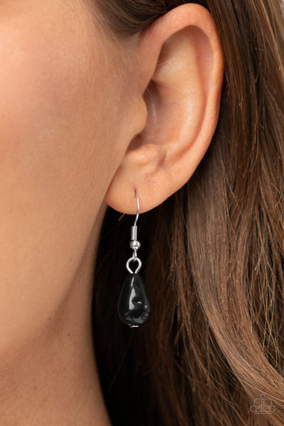 Paparazzi Accessories High Alert - Black Necklace & Earrings 