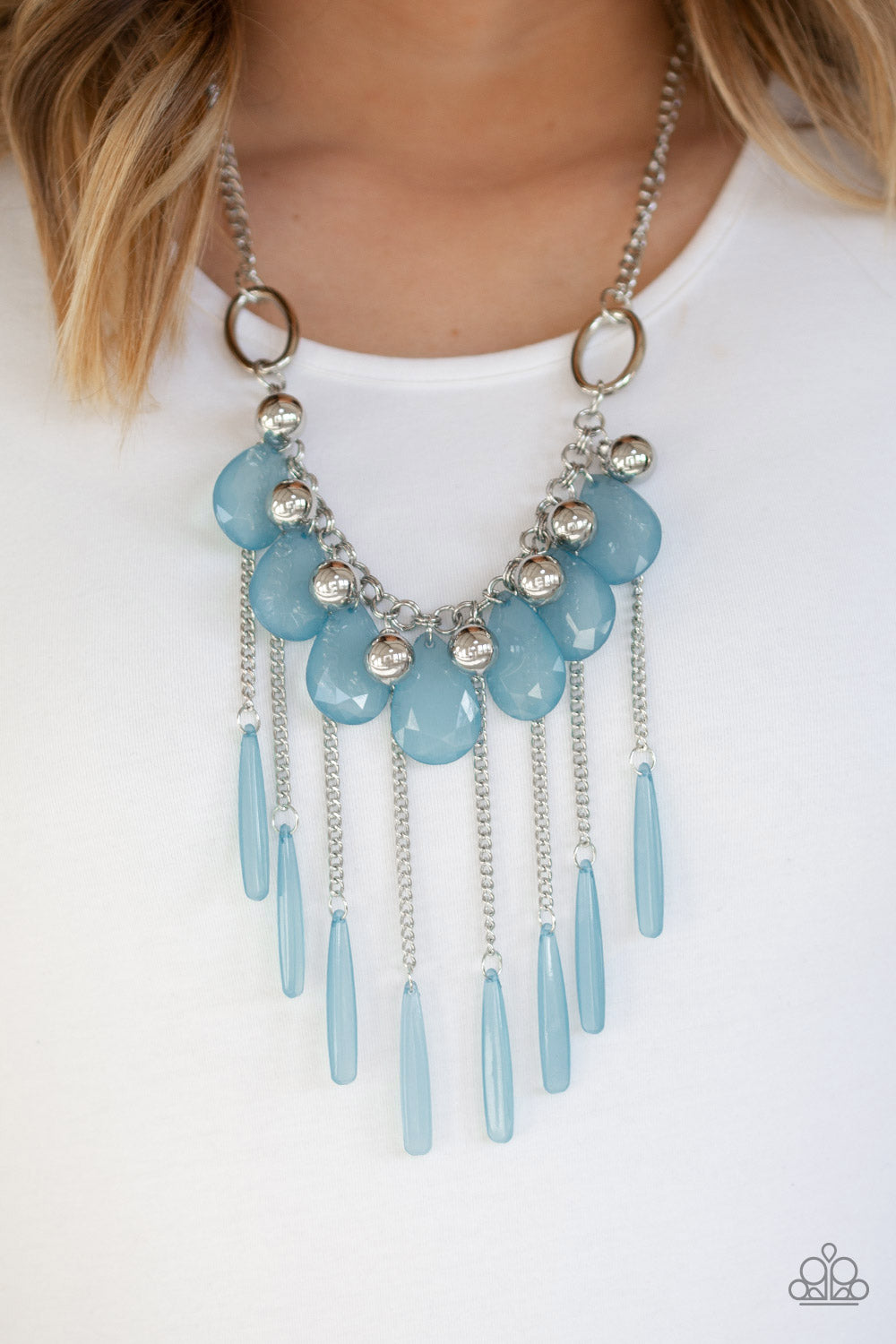 Paparazzi Accessories Roaring Riviera - Blue Necklace & Earrings 