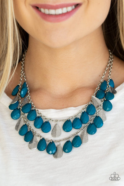 Paparazzi Accessories Life of the FIESTA - Blue Necklace & Earrings 